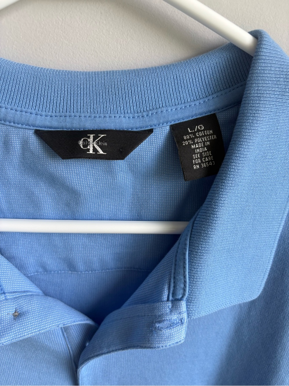Calvin Klein Men’s Sky Blue Polo Shirt
